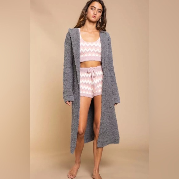 POL nwt Berber fleece Tie Front Tunic Cardigan with Pockets - small - Picture 3 of 8